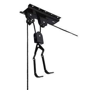 Bike Hanger  Overhead Hoist Pulley System with 100lb Capacity for Bicycles or Ladders  Secure Garage Ceiling Storage by Rad Cycle 2-pack - product information 2