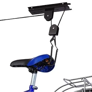 Bike Hanger  Overhead Hoist Pulley System with 100lb Capacity for Bicycles or Ladders  Secure Garage Ceiling Storage by Rad Cycle 2-pack - product information 3