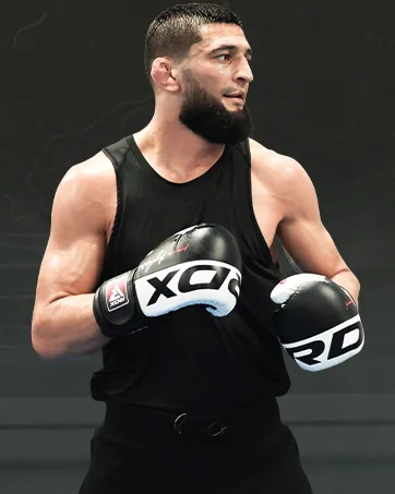 RDX Boxing Headgear Maya Hide Leather MMA Sparring Grappling Kickboxing Training Taekwondo Karate BJJ Fighting Black Large - Khamzat Chimaev RDX