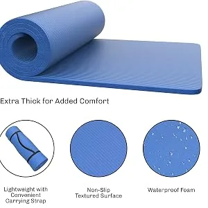 Foam Sleep Pad- Extra Thick Camping Mat for Cots, Tents, Sleeping Bags & Sleepovers Blue 1 Pack - product information 4