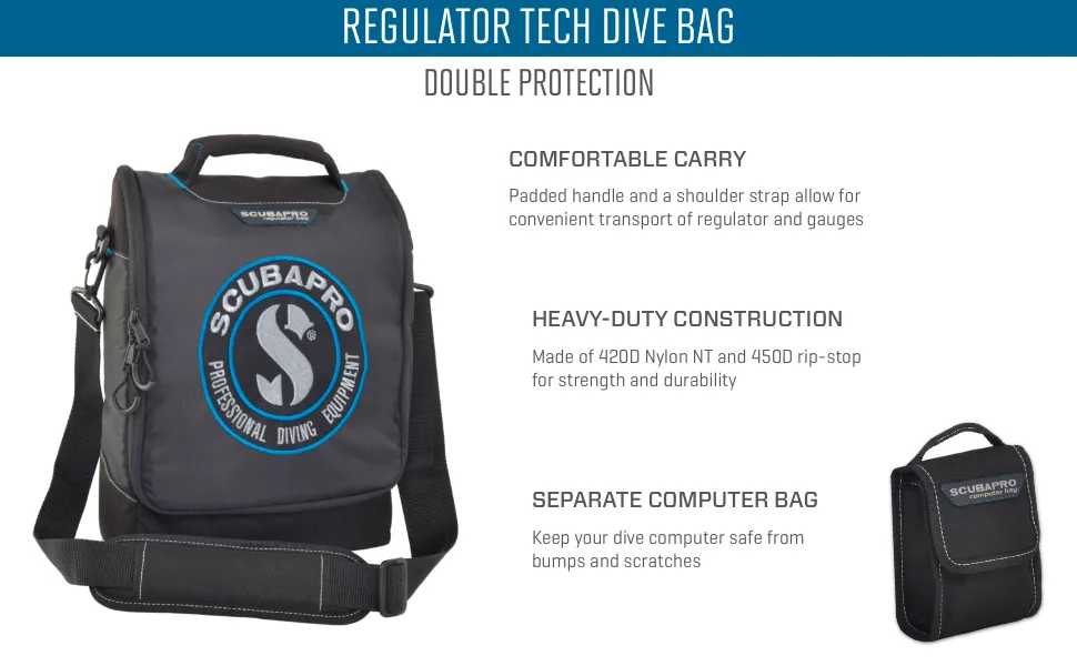 Scubapro Regulator Tech Dive Bag Black - SCUBAPRO Regulator Tech Dive Bag