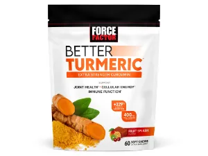 Force Factor Total Beets Soft Chews with Beetroot, Nitrates, L-Citrulline, Grapeseed Extract, & Antioxidants, Healthy Energy Supplement with Elite Ingredients for Heart, Superfood, 120 Count, 2-Pack - Better Turmeric Soft Chews