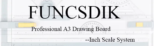 FUNCSDIK Inch System Drafting Table Drawing Board A3 Multifunctional Drafting Tools Portable Lightweight Sketch Set for Architecture Artist Students Beginners - Drawing board
