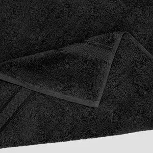 COTTON CRAFT Ultra Soft Oversized Bath Towels - 4 Pack Extra Large Bath Towel Set - 30x54 - Absorbent Everyday Luxury Hotel Spa Gym Shower Beach Pool Camp Travel Dorm - 100% Cotton - Easy Care - Black 4 Pack Bath Towels Black - product information 3