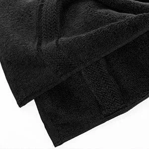 COTTON CRAFT Ultra Soft Oversized Bath Towels - 4 Pack Extra Large Bath Towel Set - 30x54 - Absorbent Everyday Luxury Hotel Spa Gym Shower Beach Pool Camp Travel Dorm - 100% Cotton - Easy Care - Black 4 Pack Bath Towels Black - product information 4
