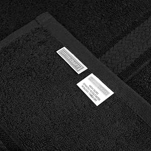 COTTON CRAFT Ultra Soft Oversized Bath Towels - 4 Pack Extra Large Bath Towel Set - 30x54 - Absorbent Everyday Luxury Hotel Spa Gym Shower Beach Pool Camp Travel Dorm - 100% Cotton - Easy Care - Black 4 Pack Bath Towels Black - sfsdf