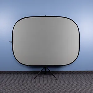 Fovitec 7'6" Spring Cushioned Collapsible Background Stand Kit with Clip for Pop Up Backdrops, Chroma Key Green Screens, and Foldable Disc Reflectors classic - horizontal background mount