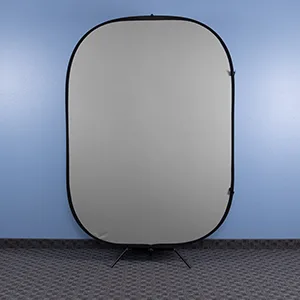 Fovitec 7'6" Spring Cushioned Collapsible Background Stand Kit with Clip for Pop Up Backdrops, Chroma Key Green Screens, and Foldable Disc Reflectors classic - vertical background mount