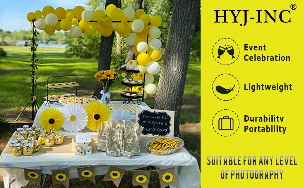 HYJ-INC Photo Video Studio 10 Ft Adjustable Background Stand Backdrop Support System Kit with Photography Background Holder Carry Bag - hyj-001