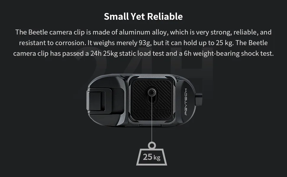PGYTECH Beetle Camera Clip with Plate Camera Quick Release System for Sony, Nikon, Fuji Backpack Camera Strap Mount - product information 2