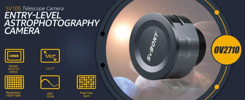 SVBONY SV105 Telescope Camera CMOS Electronic Digital Eyepiece for Telescope 1.25 inches Lunar Planetary Astronomy Camera for Beginners - Astronomy eyepiece camera