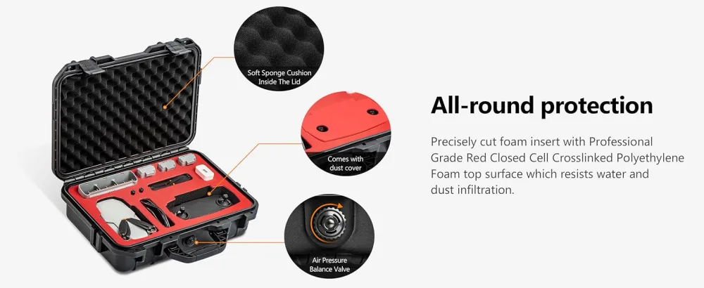 Tomat Mini SE Case Waterproof Hard Carrying Case for DJI Mini SE Fly More Combo Accessories - Tomat Waterproof Hard Case for DJI Mini SE Accessories