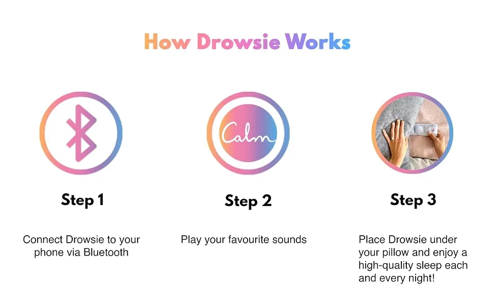 Drowsie Pillow Speaker Enjoy Going to Sleep & Wake Up Refreshed, Invigorated & Energized - Perfect for Sleeping Sounds, Meditation, Audiobooks from Apps Like: Calm, Headspace, Spotify, Audible - Flexi Grey - Simply Place Drowsie Under Your Pillow And Listen To Sleeping Sounds ASMR Audiobooks Music