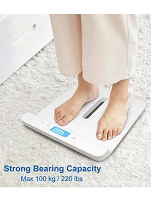 Leogreen Baby Scale, Multi-Function Digital Scale with Hold Function, 2 in 1 Toddler and Pet Scale, Blue Backlight, Height Track with Measuring Tape (Max: 59inch) and Weight (220lbs) - baby digital scale