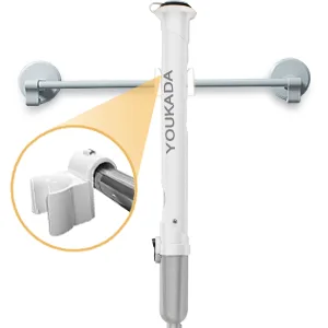 YOUKADA Power Spin Scrubber, Electric Spin Scrubber for Home and Kitchen, Super Cleaning Brush with 3 Brush Heads and 1 Extension Arm (Gray) - spin scrubber