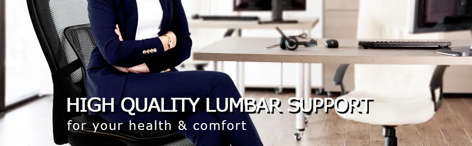 Bangled Lumbar Support, Car Lumbar Support with Double Breathable Mesh, Back Lumbar Support for Car and Office Chair (Black 2 Pack) - product information 3
