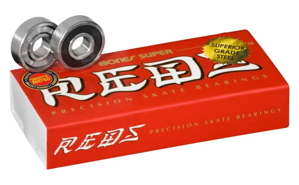 Bones Super Reds Bearings 8mm 16 Pack - Bones Super REDS 16 pk