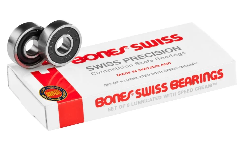 Bones Swiss Skateboard Bearings 8 Pack - Bones Swiss 8 pk