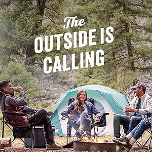 Coleman Two-Mantle Propane Lantern with Case - The Outside is Calling logo. Friends camping