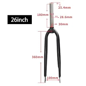DONSP1986 Threadless 26 inch Fork Fixed Bicycle MTB Road Cruiser Bike Fork - product information 3