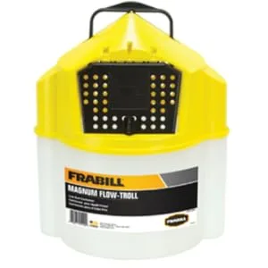 Frabill Flow-Troll Magnum Minnow Bucket, 10-Quart, White/Yellow (451200) - product information 2