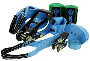 Get Out! Slackline Beginner Kit for Kids and Adults  Classic Slackline with Training Line Complete Kit - product information 2