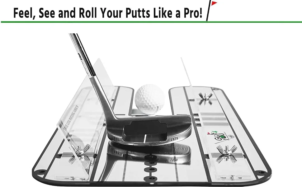 Premium Golf Alignment Mirror - All in One Value Pack Golf Putting Practice Aids to Improve All Aspects of Your Short Game - golf alignment putting mirror training aids
