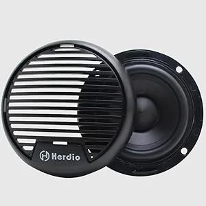 Herdio 3" inch Marine Bluetooth Speakers Boat Motorcycle Hot tub Stereo with Max Power 140 Watt (Black) - Removable cover