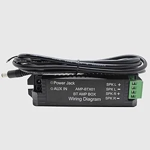 Herdio 3" inch Marine Bluetooth Speakers Boat Motorcycle Hot tub Stereo with Max Power 140 Watt (Black) - small amplifier