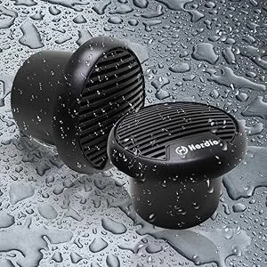 Herdio 3" inch Marine Bluetooth Speakers Boat Motorcycle Hot tub Stereo with Max Power 140 Watt (Black) - waterproof functions