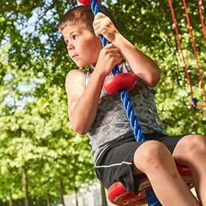 Lily's Things Climbing Rope Swing for Kids | Ninja Warrior Accessories for Double Slackline Obstacle Course | Easy Attachment to Most Any Home Playground Equipment Sets - lily