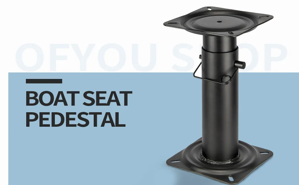 Adjustable Pedestal, Height Adjustable 11 -17  Inches, Black Powder Coated,For Boat Seat - product information 1