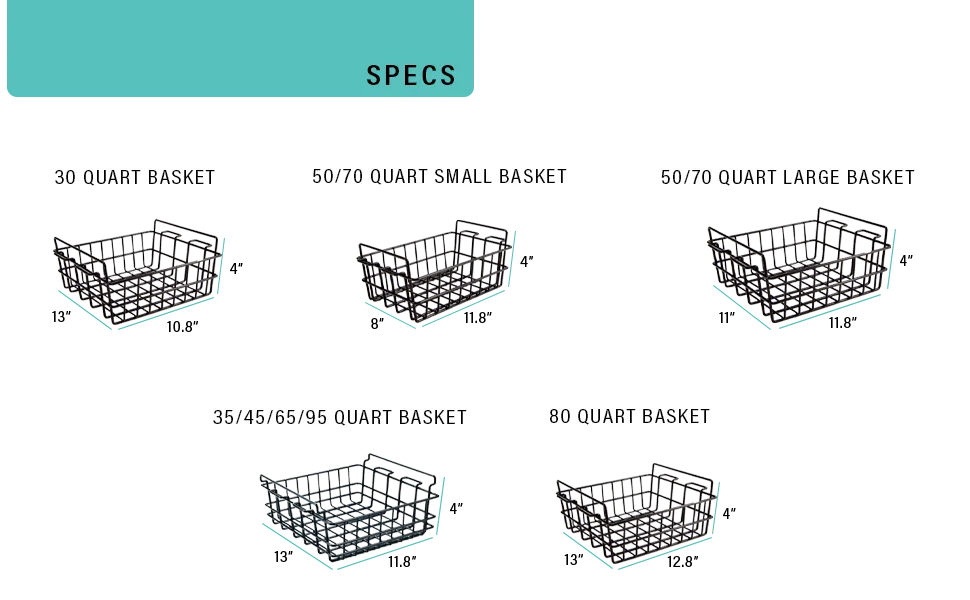 Pelican Elite Cooler Wire Basket Grey 30 Quart - dry rack comparison chart