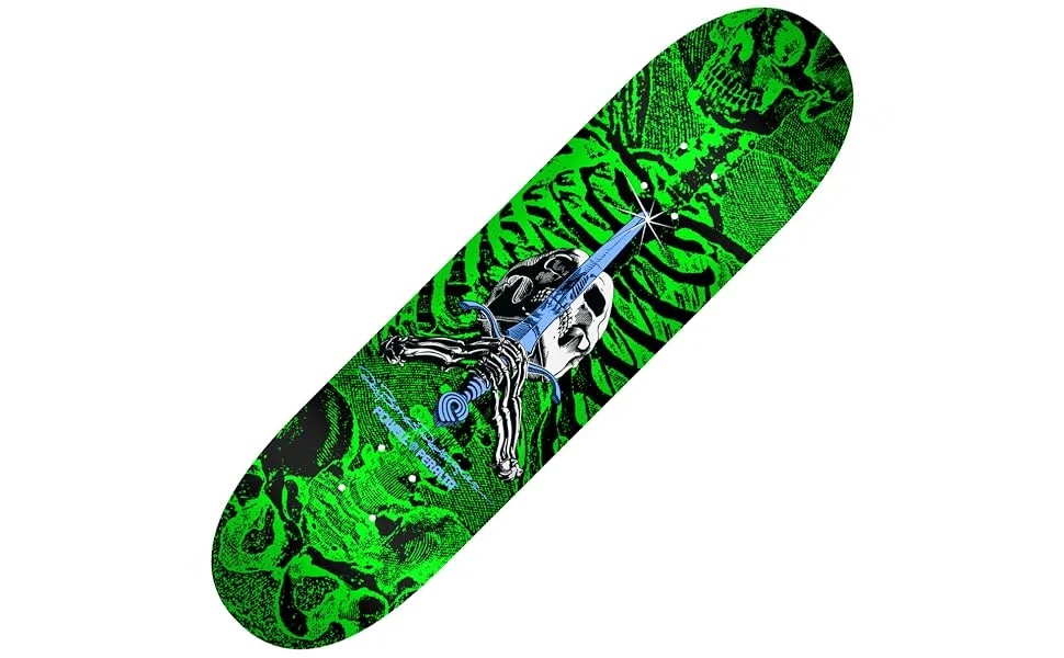 Powell Peralta Skull and Sword Skateboard Decks Green 8.0" - Powell Peralta Skull & Sword Skateboard Deck Green 8.0