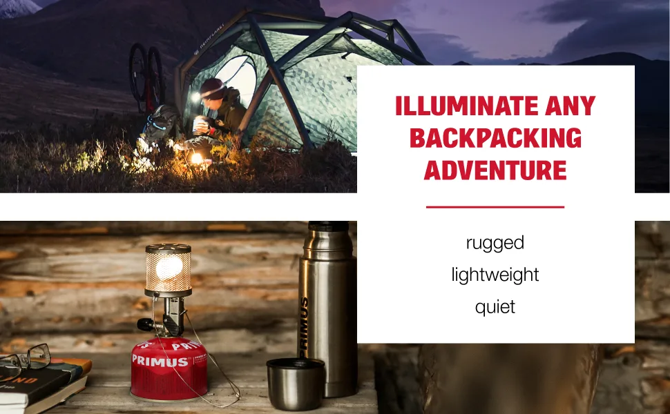 Primus | Micron Backpacking Lantern | Lightweight 235 Lumen Gas Camping Lantern - PRIMUS
