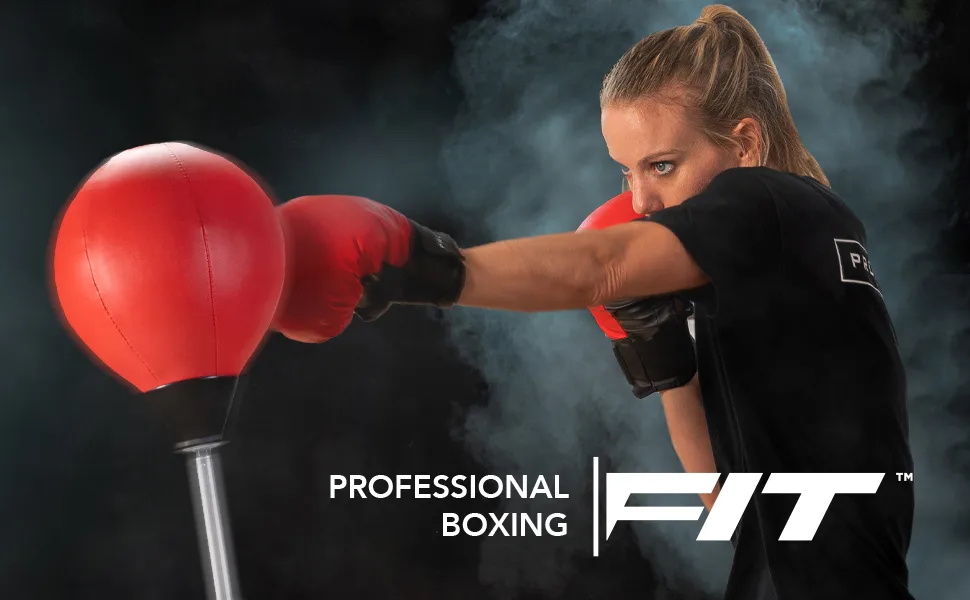 Protocol Punching Bag with Stand - for Adults & Kids - Punching Bag with Stand Plus Boxing Gloves - Adjustable Height Stand - Standard Punching Bag - Protocol