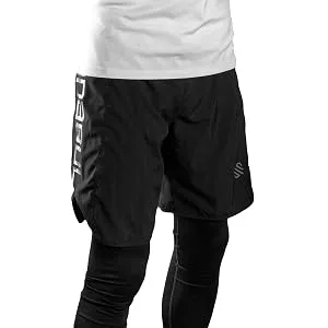Sanabul Series 2 Combat Training Shorts for MMA Jiu Jitsu Boxing and Fitness Black/Charcoal Medium - Shorts
