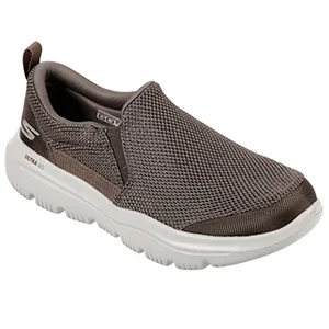 Skechers Men's Go Walk Evolution Ultra-Impeccable Sneaker 13 X-Wide Charcoal/Orange - sketchers slip ons men
