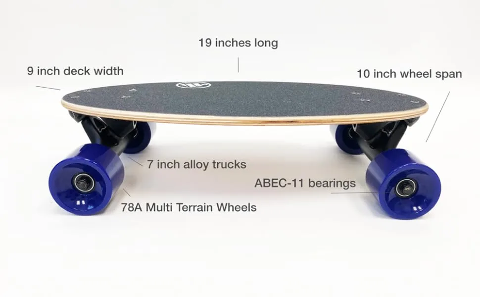 Summit Board Co Short Longboard Skateboard Deck with Precision Bearings and Rugged Wheels for Beginners and Experienced Skaters, Wide Mini Balanced Design Pixels - summit board co longboard