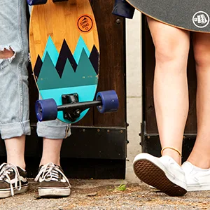 Summit Board Co Short Longboard Skateboard Deck with Precision Bearings and Rugged Wheels for Beginners and Experienced Skaters, Wide Mini Balanced Design Pixels - summit board co ride short live large