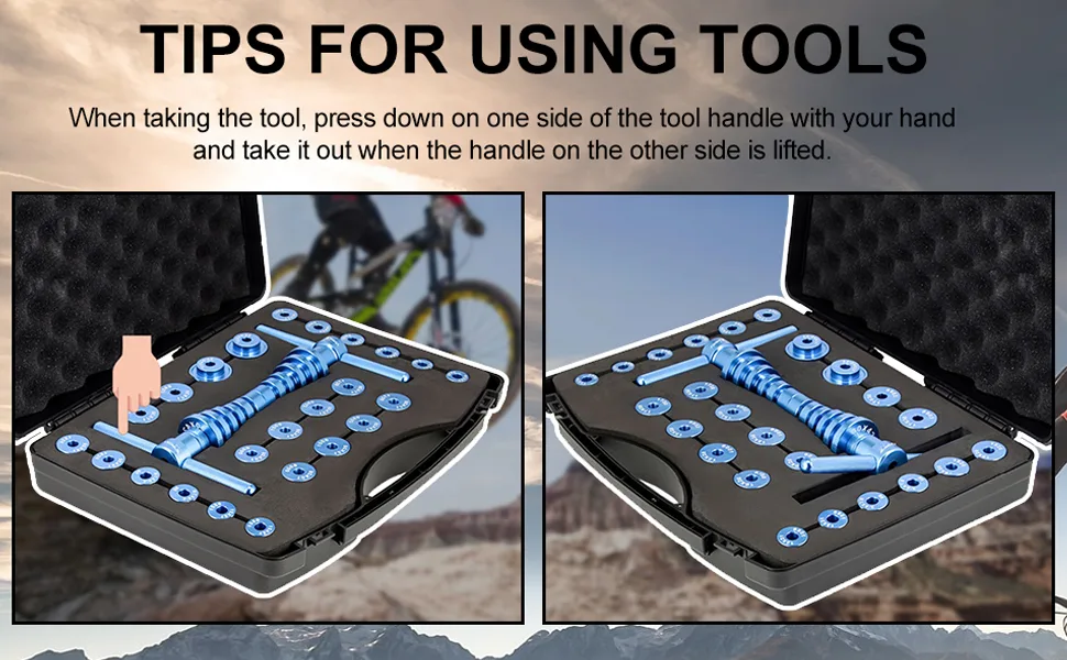 Bicycle Bearing Press Set For Wheels/Hub Bearing Installation Bicycle Soft Tail Frame Turning Point Bearing Hub Assembly Tool-25pcs - Bicycle Bearing Press Set