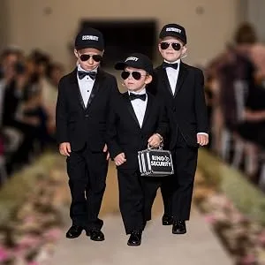 THE RING LEGEND Ring Security Ring Bearer Briefcase, Hat, and Earpiece - Kids/Youth Size Cap - Wedding Ring Security Case for Kids - Special Agent Ring Bearer Box for Boys Security - THE RING LEGEND Ring Security Ring Bearer Case