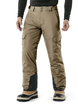 TSLA Men's Winter Snow Pants, Waterproof Insulated Ski Pants, Ripstop Windproof Snowboard Bottoms Snow Cargo Khaki XX-Large - product information 8