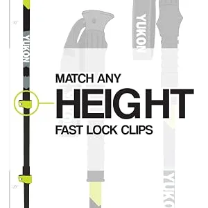 Yukon Charlie's Pro Trekking Poles, Fast Lock Adjustment System, Trekking and Snow Baskets Included - Poles
