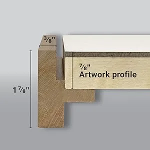 Ampersand Floaterframe for Wood Panels, 1.5 Inch Depth, Bold, 12X12 Inch, Black (FBOLD151212B) - Bold 7/8