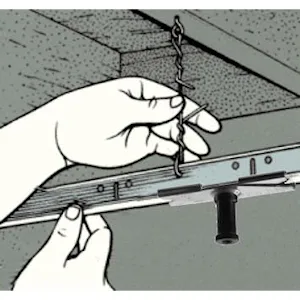 ALZO Telescoping Suspended Drop Ceiling Mount Kit - ALZO Ceiling Light Mount illustration