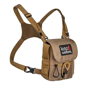 Leap Outdoors Binocular Harness Chest Pack - bino harness hunting chest pack binoculars case chest rig