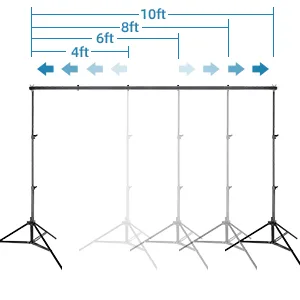 Backdrop Stand 6.5x10ft, ZBWW Photo Video Studio Adjustable Backdrop Stand for Parties, Wedding, Photography, Advertising Display 6.5*10 ft - backdrop stand