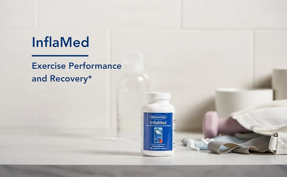 Allergy Research Group - InflaMed - Joint Support, Athletes - Curcumin, Ginger, MSM - 120 Vegetarian Capsules - InflaMed