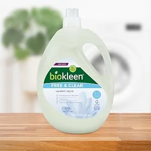 Biokleen Free & Clear Natural Liquid Laundry Detergent, Plant-Based, Unscented, Ultra-Concentrated - 300 Loads - free and clear